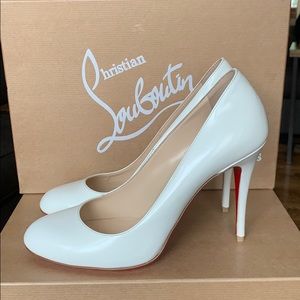 💯 NWT Christian Louboutin Fifi WHT Pump 37